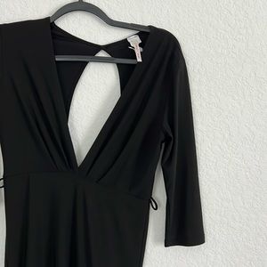 Low cut, open back dress